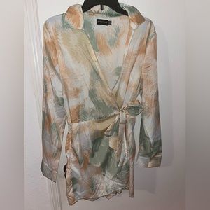 Wrap around collar romper